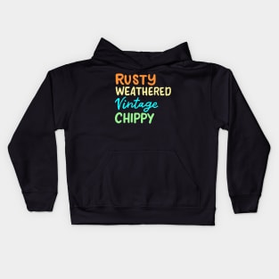 Rusty Weathered Vintage Chippy Kids Hoodie